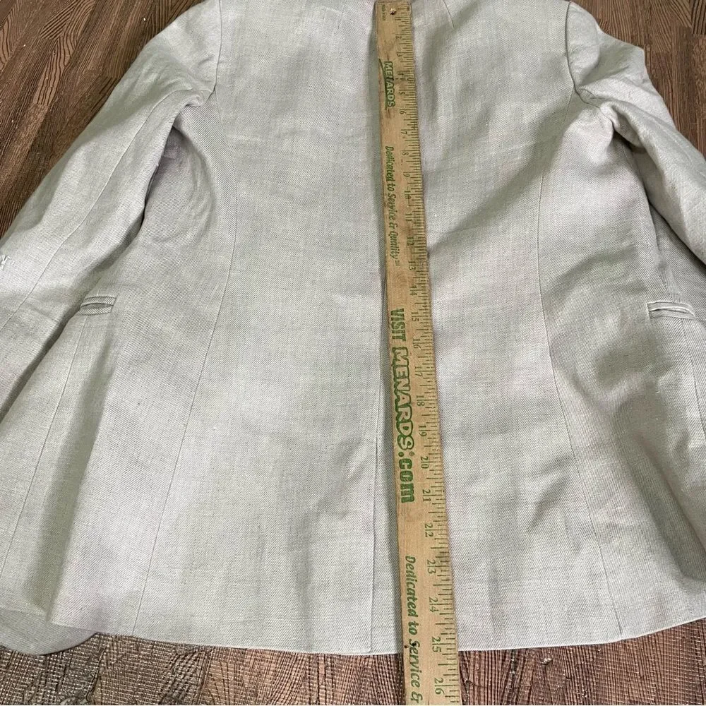 J. Crew‎ Parke Stretch Linen Blend Blazer in Flax Light Tan Brown 0
